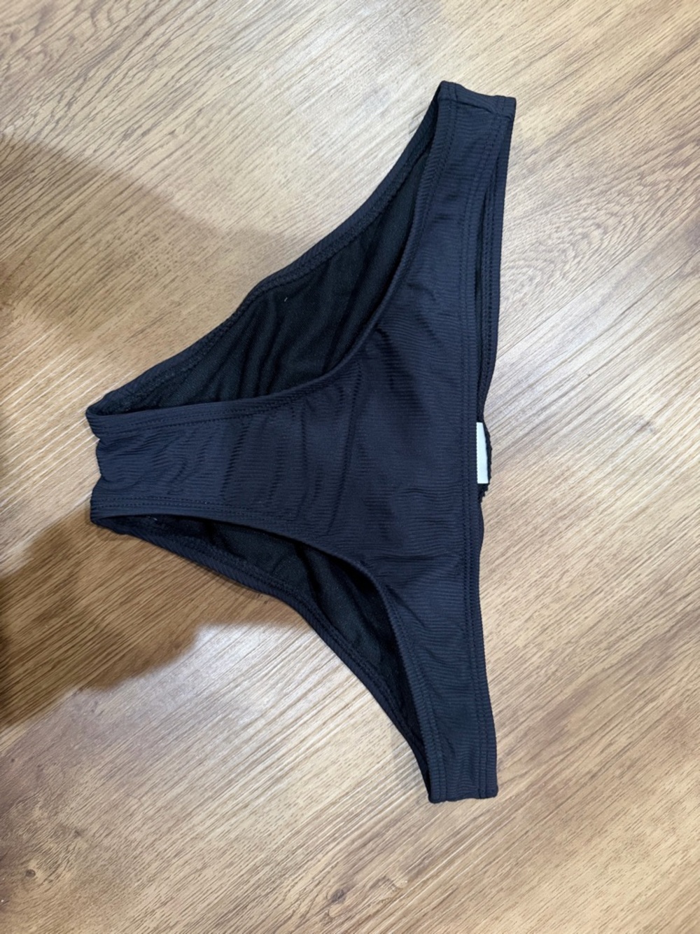 Xhilaration Black Ribbed Bikini Bottom